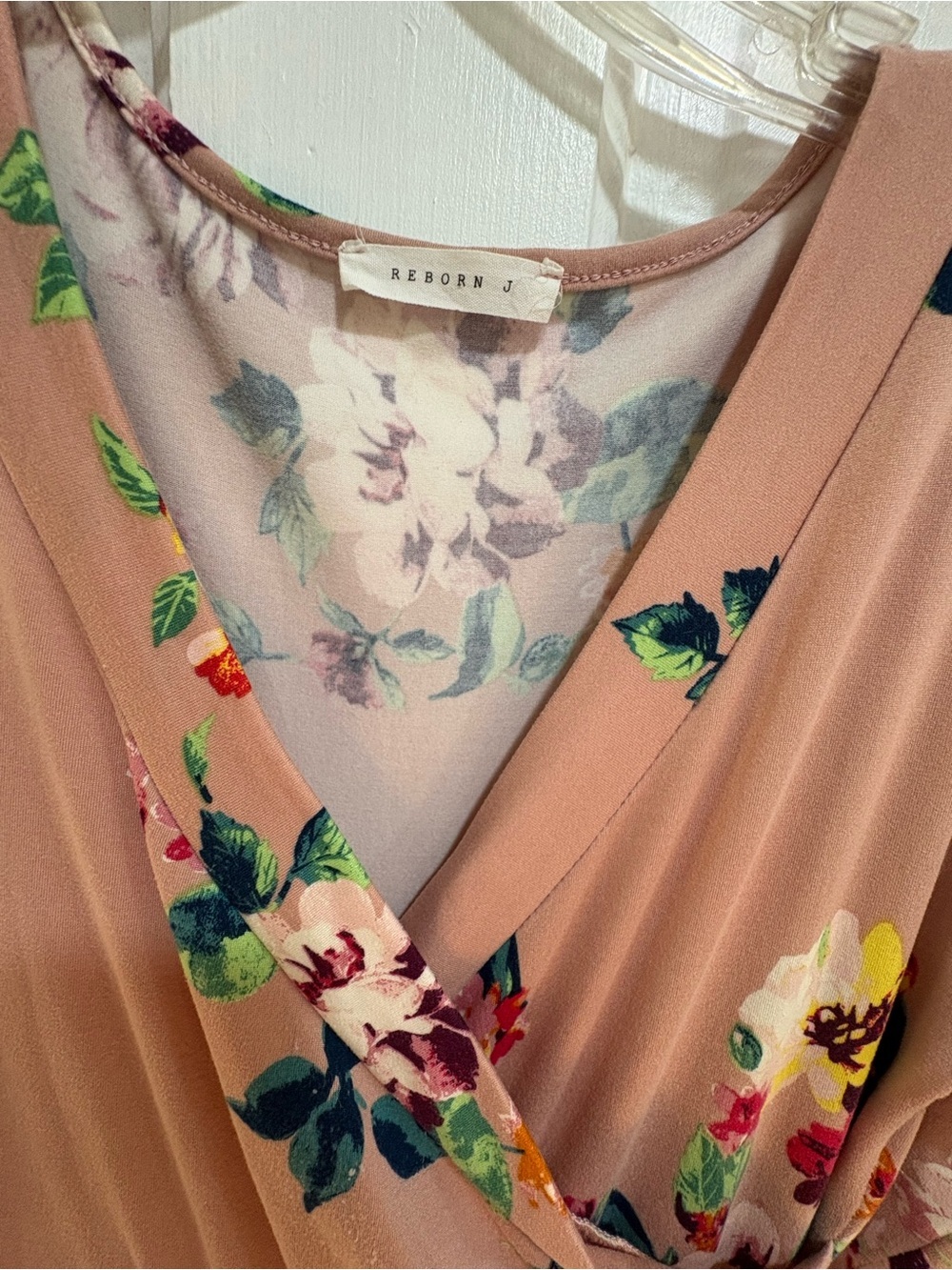 Reborn J Dusty Rose Floral Wrap Maxi Dress - Picture 4 of 6
